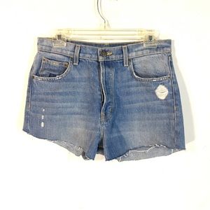 Carmar high waist distressed cutoff jean shorts